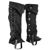 Men's Women's Cosplay LARP Boot Covers - Black - Boot Covers - One Size - PU Suede Leather - image 13
