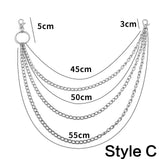 Men's Women's Trouser Key Chains - Silver -  / Style C / Key Wallet Chain - Medium - Alloy - image 10