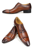 Men's Leather Luxury Wedding Shoes - Brown - Dress Shoes - 39 B - Genuine Leather - image 12