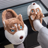Unisex Alaskan Dog Slippers - Brown - Slipper - 44-45 - Plush - image 15