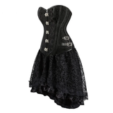 Women's Steampunk Cosplay Skirt Set - Black - Corset Skirt Set - 6XL - Polyester - image 3