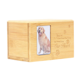 Funki Buys | Cremation Urns | Pet Urns Bamboo Photo Urn - Beige - A / Pet Cremation Urn / Bamboo / 6.3 x 4.3 x 4.3" - image 1