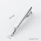 Men's 1 Pcs Silver Plating Tie Clips - Small - iron Alloy - image 2