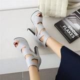 Women's Glitter Gladiator Platform Sandals - Silver - Gladiator Sandals - 3 B - PU Leather - image 23