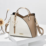 Handbags Women's Luxury Two Toned Bags - Beige - Handbag - Small - PU Leather - image 7
