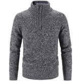 Men's Warm Fleece Thick Turtleneck - Dark Grey - Sweater - Asian M - Polyester - image 3