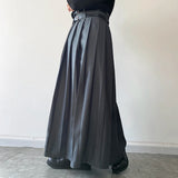 Men's Japanese High Waist Long Pleat Skirt - Black - 5123 - Skirt - XL - Cotton - image 22