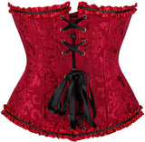 Women's Pretty Overbust Corset Bustier - Black - 819 / Front Clip / Corset - 7XL - Polyester - image 14