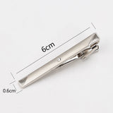 Men Silver Color Formal Tie Clip - Silver - Color / Set of Four - Small - Iron Alloy - image 2