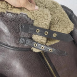 Men's Genuine Leather Sheepskin Jacket - Black - Bomber Jacket - 6XL - Genuine Leather - image 18