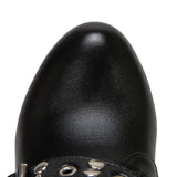 Women's Buckle Strap Platform Ankle Boots - Black - Buckle Strap Ankle Boot - 45 B - PU Leather - image 9