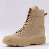 Men's Tactical Military Desert Hiking Boots - Black - Hiking Boots - 46 B - PU Leather - image 27