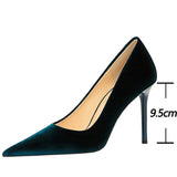Women's Suede Fashion High Heel Stiletto - Royal Blue - Pointy Heels - 40 B - PU Suede - image 9