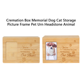 Funki Buys | Cremation Urns | Pet Urns Bamboo Photo Urn - Beige - A / Pet Cremation Urn / Bamboo / 6.3 x 4.3 x 4.3" - image 2