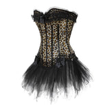 Women's Victorian Lace Corset Dresses - Blue/Black - 6068blue 7008black - 6XL - Polyester - image 8