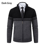 Men's Slim Mock Neck Zip Up Cardigans - Navy - 1 / 8958 / Sweater - XXXL - Polyester - image 12