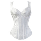 Women's Shoulder Strap Lace Up Corsets - White: 1 - Corset Top - 6XL - Polyester - image 5