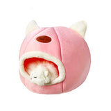 Cat Beds Cozy Sweet Pink Cave House - Pink - XL 40x40x40cm - Plush - image 6