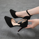 Women's Buckle Strap Formal Dress Shoes - Apricot - 1 / Matte / Shoes - 42 B - PU Leather - image 20