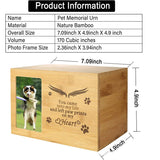 Pet Wooden Ashes Box Photo Urn - Beige - Pet Ashes Box - Medium - Bamboo - image 4