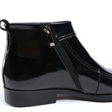 Men's Leather Patent Formal Dress Boots - Wine Red - Patent Boots - 45 B - Genuine Leather - image 11