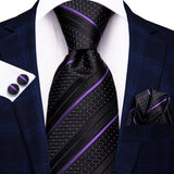 Men's 3 Pcs Elegant Wedding Tie Sets - N-3960 - One Size - Silk/Polyester - image 14