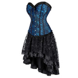 Women's Victorian Gothic Corset Dress - Black 1 / Black 1 - 2340 / 6523 - 6XL - Polyester - image 23