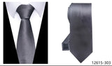 Men's Classic Wedding Business Suit Ties - Gray - 301 - One Size - Polyester - image 12