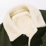 Men's Winter Down Jackets Fleece Coats - Black - Fleecy Jacket - 6XL - Cotton - image 5
