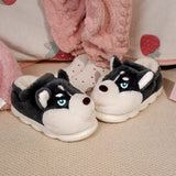 Unisex Alaskan Dog Slippers - Dark Gray - Slipper - 44-45 - Plush - image 6