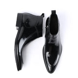 Men's Leather Patent Formal Dress Boots - Wine Red - Patent Boots - 45 B - Genuine Leather - image 5