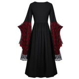 Women's Long Medieval Cosplay Dress - Red - A / Dress - 5XL - Polyester - image 7