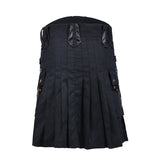 Men's Steampunk Cosplay Larp Utility Kilts - Black - Highland Kilt - 5XL - Polyester - image 7