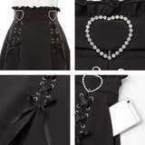Women's High Waist Harajuku Mini Skirt - Black - Skirt - 4XL - Polyester - image 8