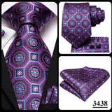 Men's 3 Pcs Purple Silk Wedding Tie Sets - Purple - 3148 - One Size - Silk - image 26