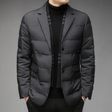 Men's Quality Down Winter Warm Jacket - Black - 1 / Long / Down Dress Jacket - 4XL (EUR XL) - Polyester/Down - image 18