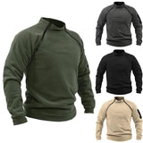 Men's Stand Collar Mock Neck Pullovers - Black - Sweater - 4XL - Polyester - image 5