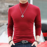 Men's Women's Slim Fit Mock Neck Shirts - Black - Skivvy - 6XL - Polyester - image 5