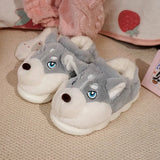 Unisex Alaskan Dog Slippers - Dark Gray - Slipper - 44-45 - Plush - image 11