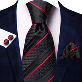 Men's 3 Pcs 100% Silk Luxury Tie Sets - C-3475 - One Size - Silk - image 8