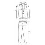 Men's Hooded Sporty Track Suit Set - Army Green - 3XL - Polyester - image 32