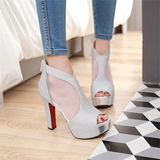 Women's Stylish Platform Party Sandals - Gold - Sandals - 43 B - PU Leather - image 22