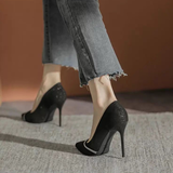 Women's Elegant Pointy High Heel Stilettos - Black - 1 / 7cm / Stilettos - 40 B - PU Leather - image 4