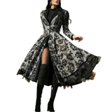 Women's Vintage Dark Gothic Swing Coat - Gray/Black - Gothic Dress - XXL - Polyester - image 19