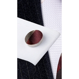 Funki Buys | Neckties | Men's 3 Pcs Brown Burgundy Striped Tie Set