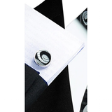 Funki Buys | Neckties | Men's 3 Pcs Black Silver Swirls Tie Set