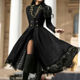 Women's Vintage Dark Gothic Swing Coat - Gray/Black - Gothic Dress - XXL - Polyester - image 12