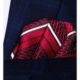 Funki Buys | Neckties | Men's 3 Pcs Red White Striped Tie Set