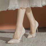 Women's Elegant Pointy High Heel Stilettos - Black - 1 / 7cm / Stilettos - 40 B - PU Leather - image 10