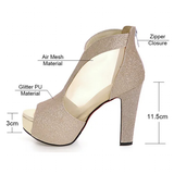 Women's Stylish Platform Party Sandals - Gold - Sandals - 43 B - PU Leather - image 11